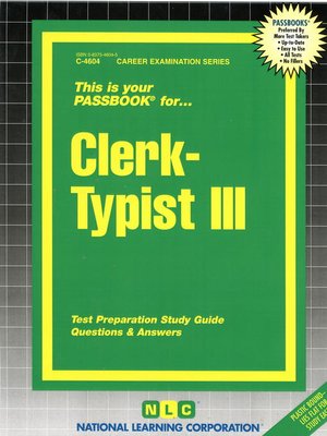cover image of Clerk-Typist III